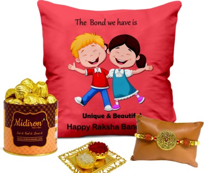 Midiron Rakhi Gifts for Brother / Bhai | Rakshabandhan Gift for Brother DTRakhiR17-61 Polyester Gift Box(Multicolor)