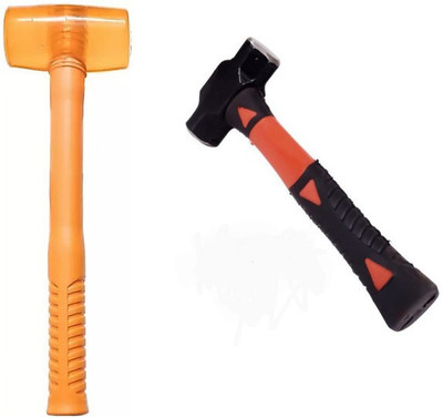 Garena Rubber Mallet hammer with no slip comfortable grip handle soft face hammer8 Mallet(1 kg)