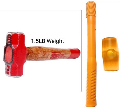 Garena Extra durability with wooden handle combo21 Sledge Hammer(1.5 kg)