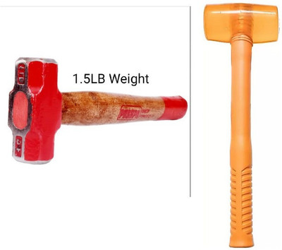 Garena Extra durability with wooden handle combo6 Sledge Hammer(1.5 kg)