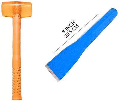 Garena Rubber Mallet hammer with no slip comfortable grip handle soft face hammer34 Mallet(1 kg)