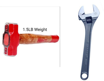 Garena Extra durability with wooden handle combo3 Sledge Hammer(1.5 kg)