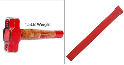 Garena Extra durability with wooden handle combo22 Sledge Hammer(1.5 kg)