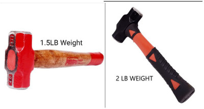 Garena Extra durability with wooden handle combo31 Sledge Hammer(1.5 kg)