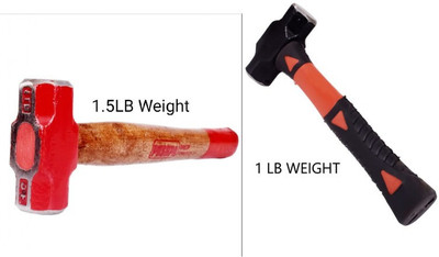 Garena Extra durability with wooden handle combo28 Sledge Hammer(1.5 kg)