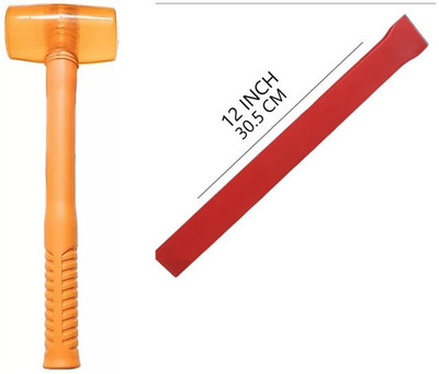 Garena Rubber Mallet hammer with no slip comfortable grip handle soft face hammer30 Mallet(1 kg)