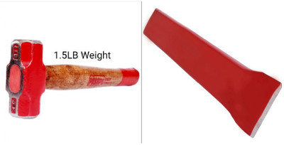 Garena Extra durability with wooden handle combo14 Sledge Hammer(1.5 kg)