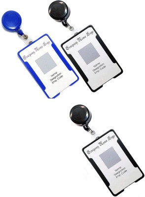 Dotpot Plastic ID Badge Holder(Pack of 3)