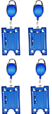 AKAN Plastic ID Badge Holder, ID Badge Reel(Pack of 4)