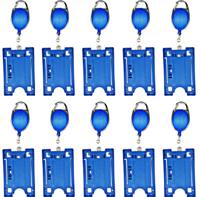 AKAN Plastic ID Badge Holder, ID Badge Reel(Pack of 10)