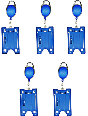 AKAN Plastic ID Badge Holder, ID Badge Reel(Pack of 5)
