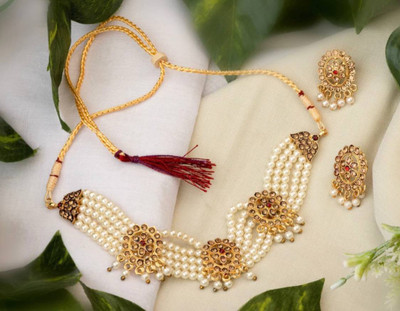 DHRUMIT ENTERPRISE Alloy Gold Jewellery Set(Pack of 1)