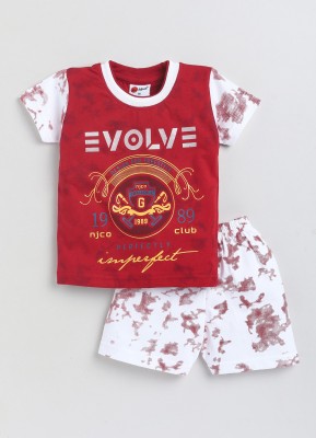 Mars Infiniti Baby Boys & Baby Girls Casual T-shirt Shorts(Maroon)