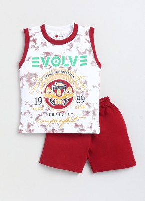 Mars Infiniti Baby Boys & Baby Girls Casual T-shirt Shorts(Maroon)