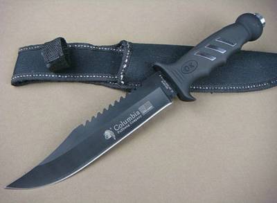 Triangle Ant Columbia 778-A Knife With Black Cover | Fixed Blade Stainless Steel Campers Knife, Knife Sharpener, Pocket Knife, Survival Knife, Multi Tool, Knife