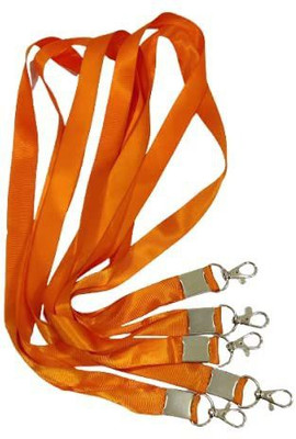 Dotpot 1inch Thick Lanyards with Badge Clip Lanyard(Orange)