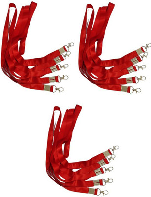 Dotpot 1 inch or 24mm Thick Lanyards with Badge Clip Lanyard(Red)