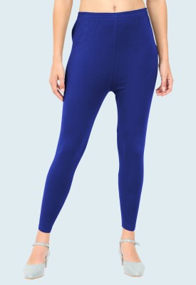 popolo Ankle Length Western Wear Legging(Blue, Solid)