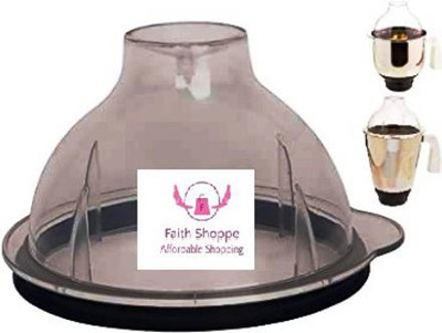 Faith Shoppe 1.5 ltr Lid with Rubber Gasket for Mixer Grinder jar ( Clear, Diameter: 12.8 cm) Mixer Jar Lid