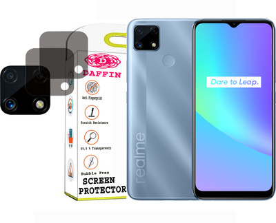 DAFFIN Back Camera Lens Glass Protector for Realme C25(Pack of: 2)