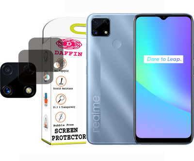 DAFFIN Back Camera Lens Glass Protector for Realme C25(Pack of: 2)