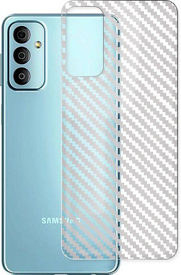 SOMTONE Samsung Galaxy F23 Back Carbon Fiber Skin Tempered Glass Guard Mobile Skin(Transparent)