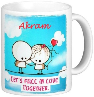 GNS Love Message for Akram Romantic Quotes 133 Ceramic Coffee Mug(325 ml)