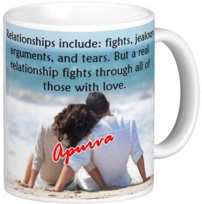 Exocticaa Love Message for Apurva Romantic Quotes 093 Ceramic Coffee Mug(325 ml)