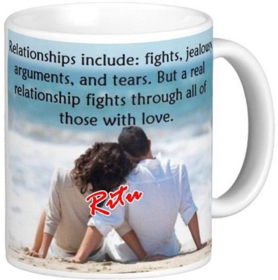 Exocticaa Love Message for Ritu Romantic Quotes 093 Ceramic Coffee Mug(325 ml)