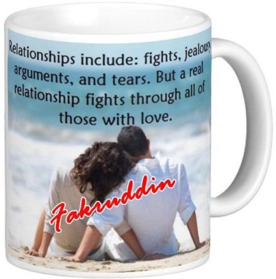 Exocticaa Love Message for Fakruddin Romantic Quotes 093 Ceramic Coffee Mug(325 ml)