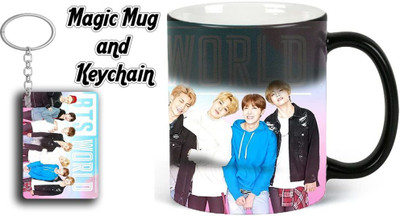 Convay BTS WORLD Army Universe Magic | Color Changing SET 2 Ceramic Coffee Mug(330 ml, Pack of 2)