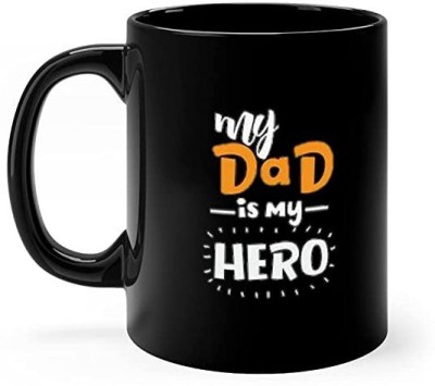 Pride Art My dad is my Hero printed mug Fathers Day gift for father papa dad grandpa Ceramic Coffee Mug(330 ml)