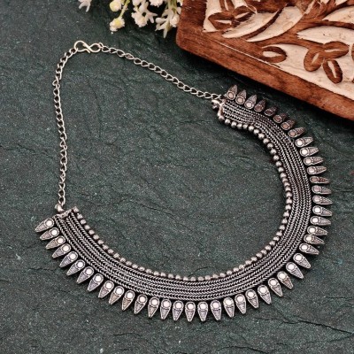 Haniya Necklace Silver Plated Brass Necklace