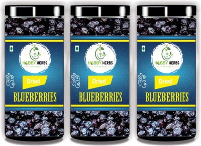 Hobby Herbs Blueberries | Dried Blue Berries 600g | Dried Fruits | Healthy Snack Blueberry(3 x 200 g)