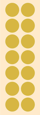 R K SALES No. 109 Golden Dot Labels Self Adhesive Paper Label(Golden)