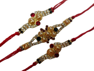 DARSHITABHAV Designer SK66 Assorted Rakhi  Set(3)