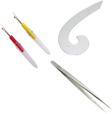 Crafts Haveli 3 Items Combo : 2 Seam Ripper, Tweezer & French Curve Sewing Kit