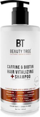 BEAUTY TREE Caffeine & Biotin Hair Vitalizing Shampoo to Strengthen chemically treated hairs(300 ml)