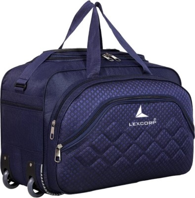 LexCorp (Expandable) 60 L Duffel With Wheels Waterproof Lightweight -BLUE - Large Capacity Duffel With Wheels (Strolley)