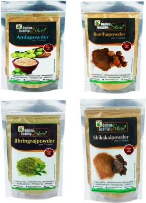 Online Quality Store Organic Amla Reetha Shikakai Bhringraj Powder_1400g(1400 g)