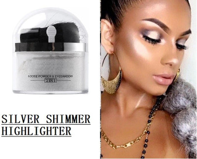 KA-KAIASHA SHIMMERY SHINY & WATER PROOF ILLUMINATOR POWDERSILVER HIGHLIGHTER PACK OF 1 Highlighter(SILVER)