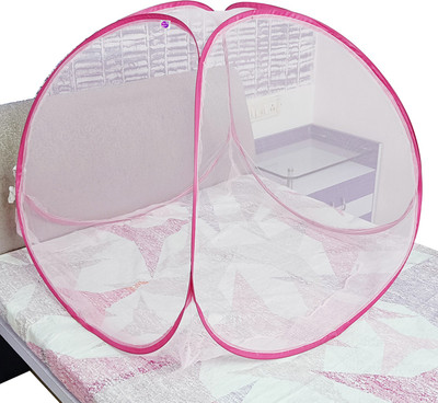 Shreenathji Jewellers Polyester Kids Washable Foldable Baby Mosquito Net /Machhardani High Durability Pink Color Mosquito Net(Pink, Tent)