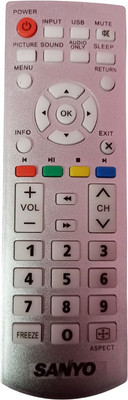 PMRK BEST IN BEST Remote Compatible for Sanyo LED LCD HD Tv Remote With Full Working Remote sanyo lcd Remote Controller(Grey)