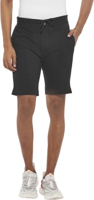 PEOPLE Solid Men Black Regular Shorts