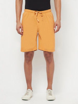 CRIMSOUNE CLUB Solid Men Orange Bermuda Shorts