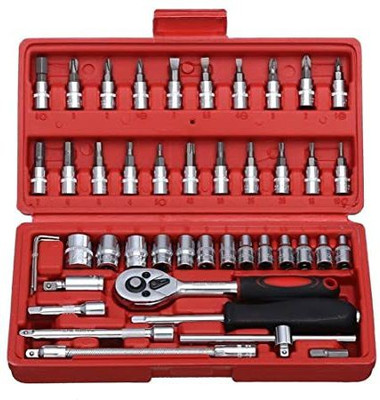 Nka 46 in 1 Pcs Combination Wrench Set/Socket for Car&Bike Repairing Hand Tool Socket Set(Pack of 46)