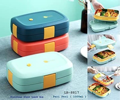 JIGU ENTERPRISE Lunch Box Stainless Steel, Tiffin Box for Boys, Girls, School(Multicolor)