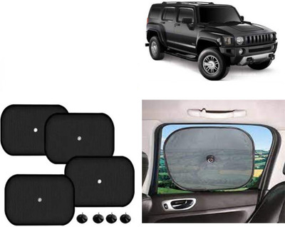 FINCOSTA Side Window Sun Shade For HM Hummer H3(Black)
