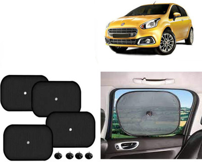 FINCOSTA Side Window Sun Shade For Fiat Punto Evo(Black)