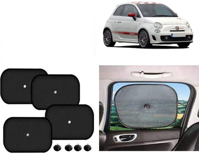 FINCOSTA Side Window Sun Shade For Fiat 500 Abarth(Black)